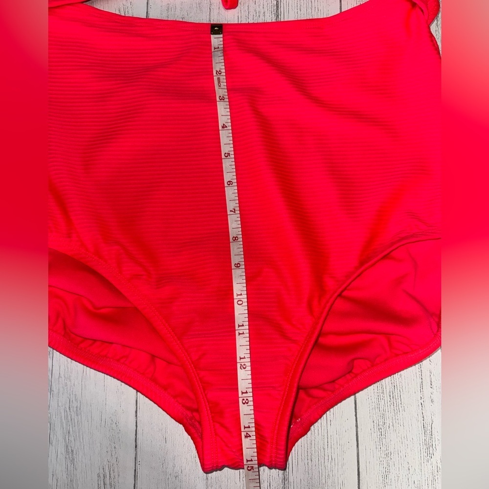Time and Tru Hot Pink One-Piece Swimsuit with Cutout - Picture 5 of 7